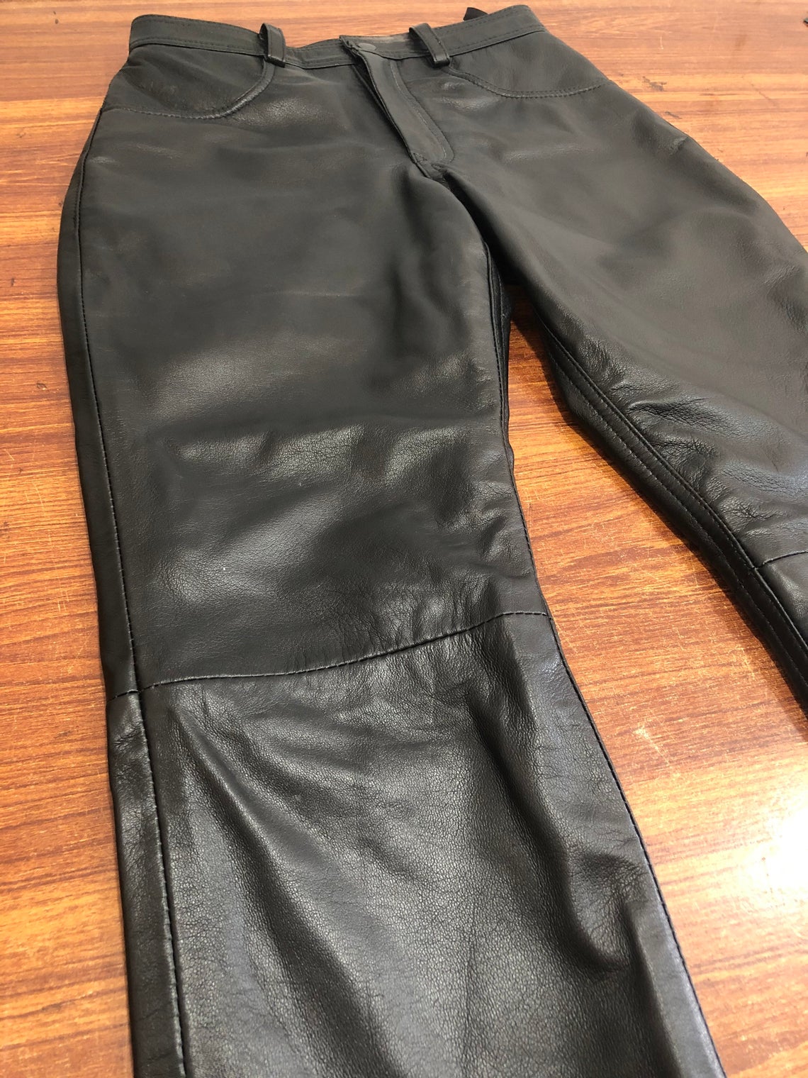 Mens Real Leather Genuine Sheep Leather Party Pants Slim Fit Real Leather Pant