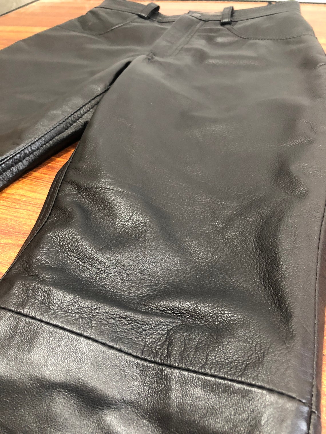 Mens Real Leather Genuine Sheep Leather Party Pants Slim Fit Real Leather Pant
