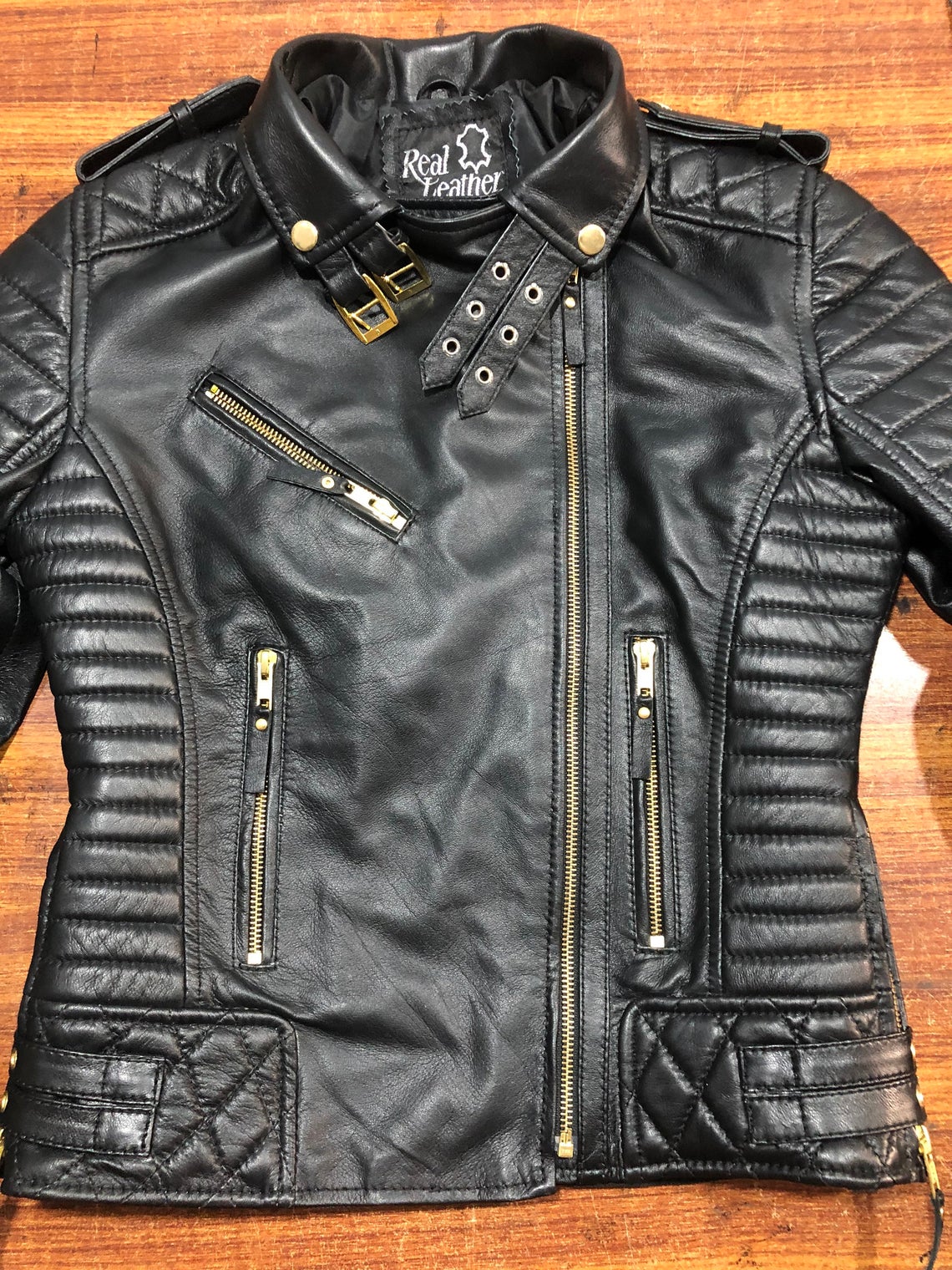 Women's Genuine Lambskin Leather Motorcycle Slim fit Designer Biker Jacket