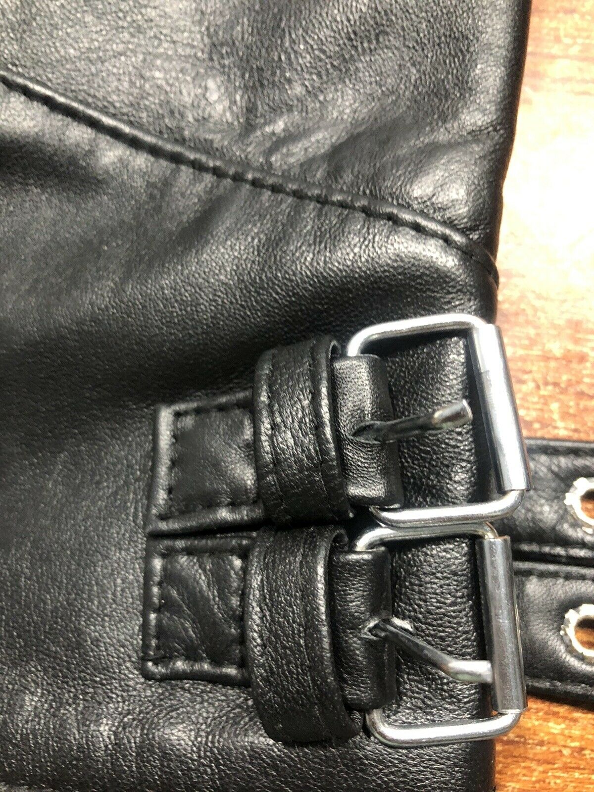 Mens Black David Beckham Real Leather Jacket Biker Vintage Slim Fit Sheep leather