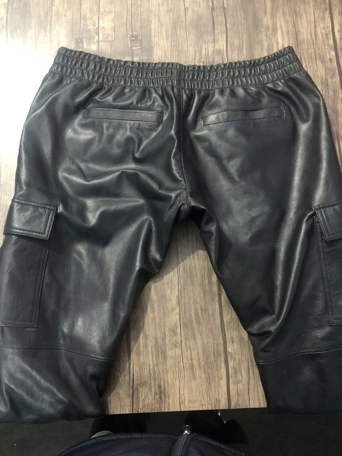 Mens Cargo Genuine Leather Trouser Pants Sheep Leather Light Weight Durable