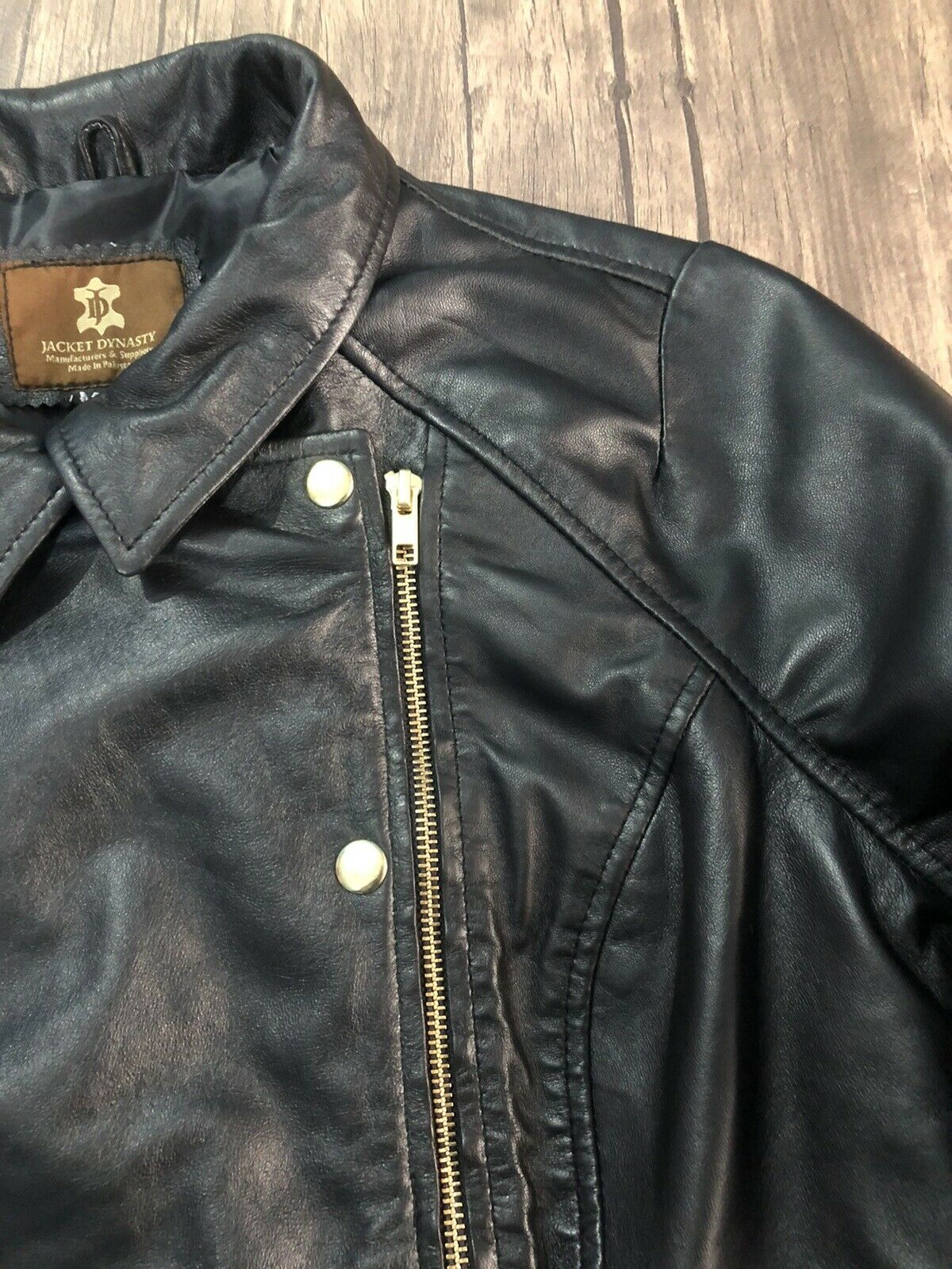 Women's Black Moto Style Genuine Lambskin/Sheep Leather Slim fit Jacket