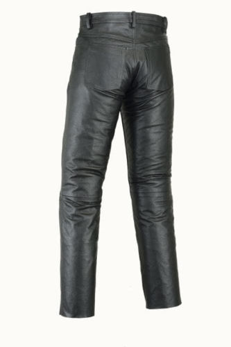 Genuine Leather Pant Biker Jeans Style Casual Classic Real Leather Black Pants
