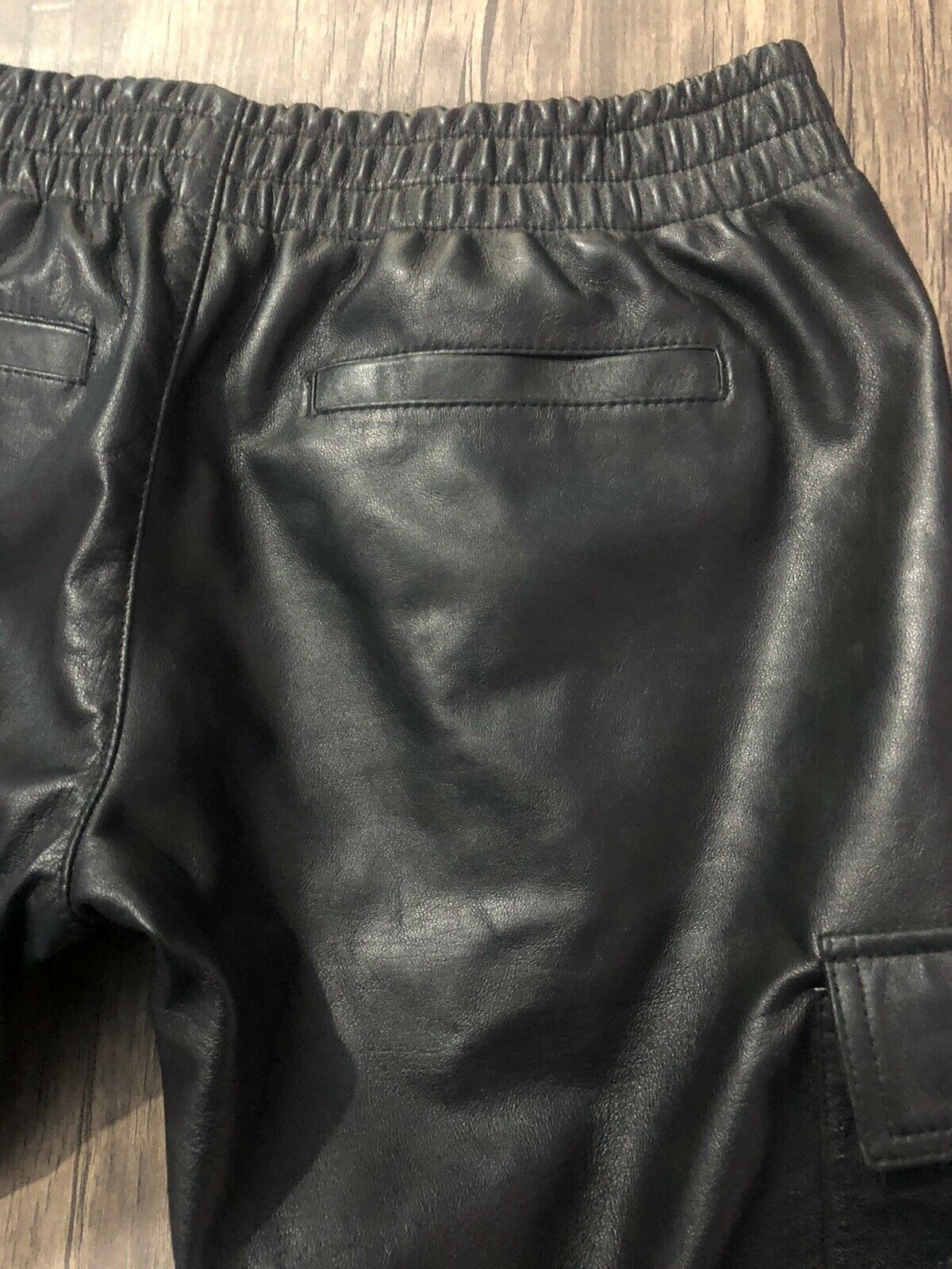 Mens Cargo Genuine Leather Trouser Pants Sheep Leather Light Weight Durable
